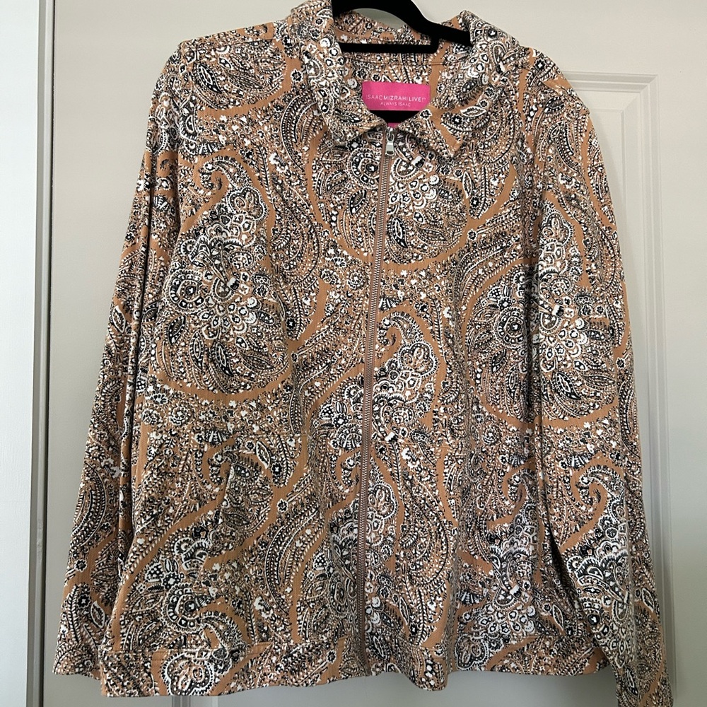 Isaac Mizrahi Paisley Patterned Jacket